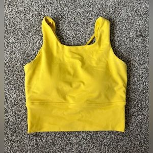Yellow Strappy Workout Top